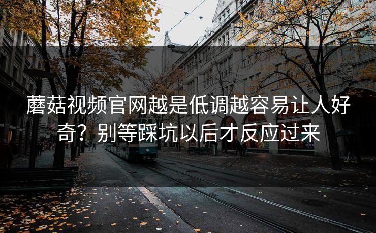 蘑菇视频官网越是低调越容易让人好奇？别等踩坑以后才反应过来