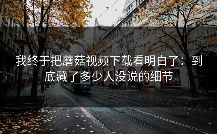 我终于把蘑菇视频下载看明白了：到底藏了多少人没说的细节
